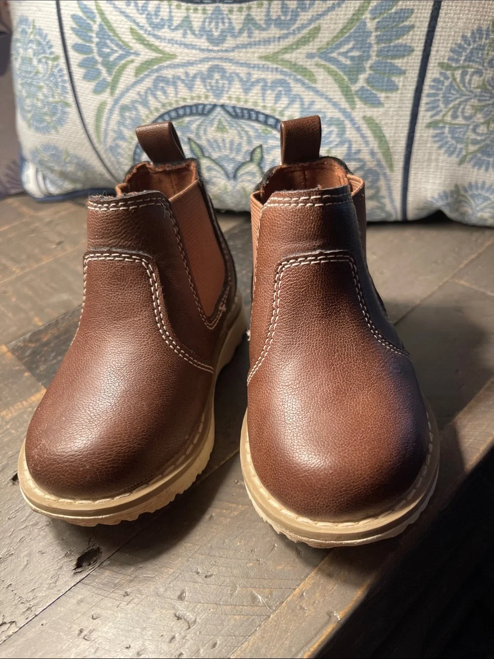 OLD NAVY  Kids Classic Chelsea Brown-Boot Classic Slip-On Style